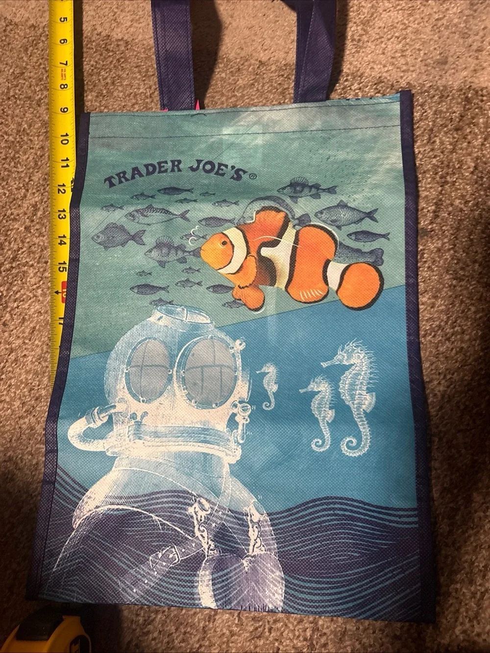 Trader Joes Recycled Ocean Plastic Tote Bag Reusable